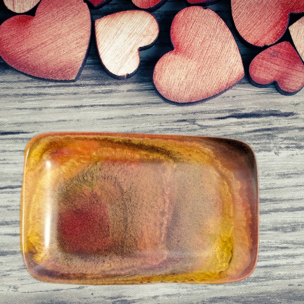 Handmade Tray Colorful Cute Gift Epoxy Resin Soap Dish Rolling 420